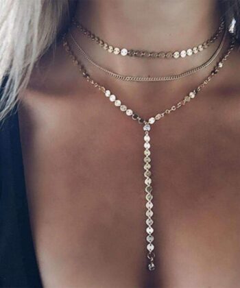 Tattoo Coin Choker One Layer/ Three Layers Lariat Y Chokers Rhinestone Crystal Necklace